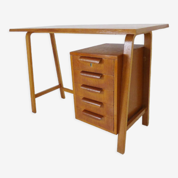 Vintage Light Oak Desk By Gordon Russell