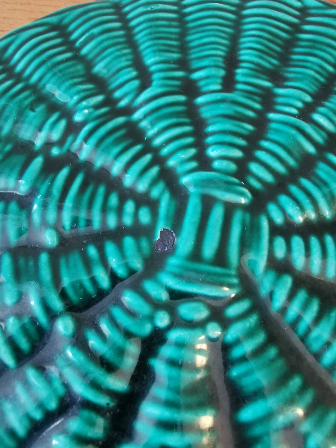 Vintage slip coaster signed FPP Vallauris