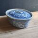 Oval Vintage Terrine in Blue and White Porcelain, Casserole with Lid