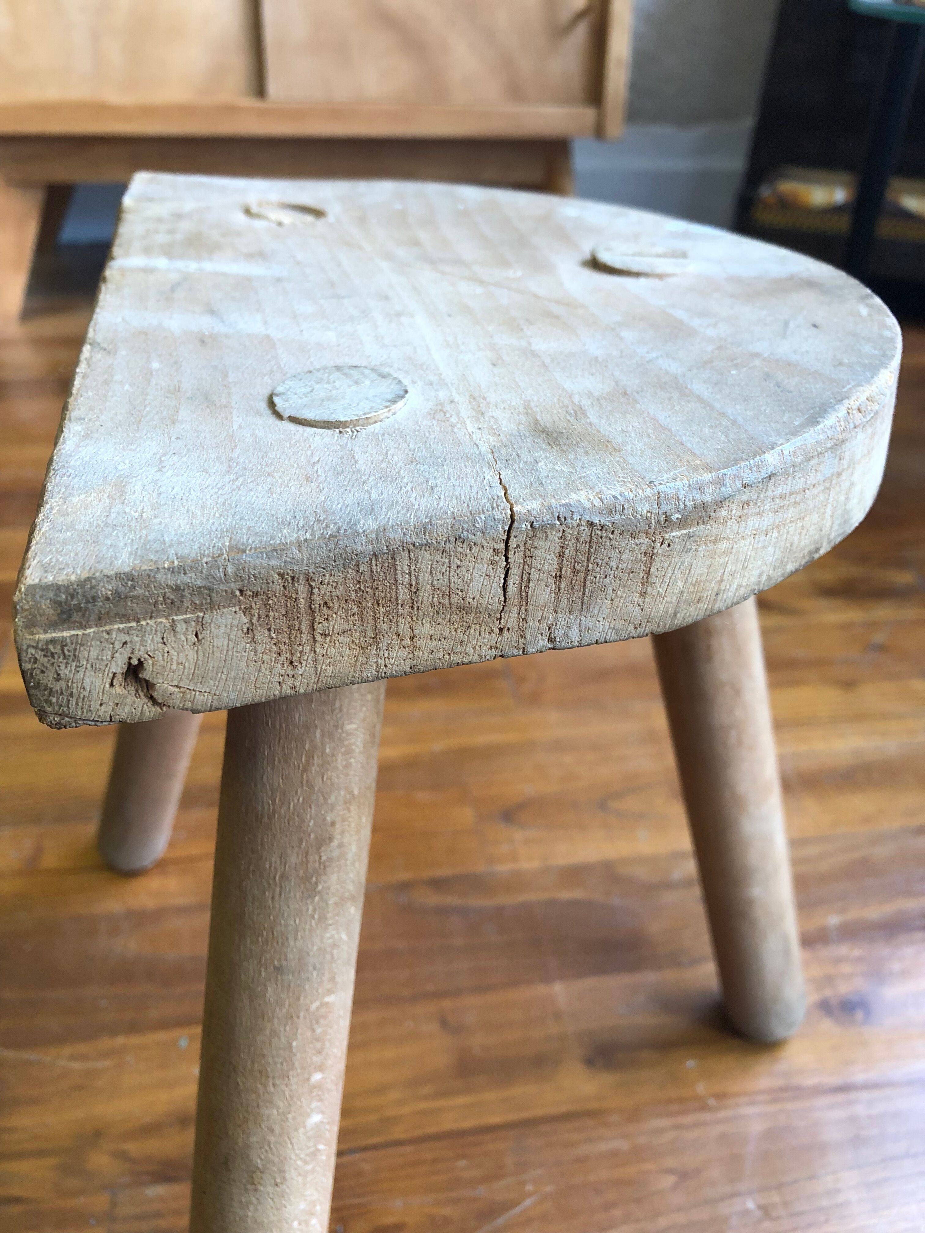 Wooden tripod stool