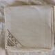 6 serviettes en lin écru avec broderies beige faites main.