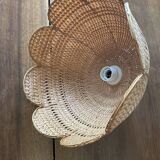 Hanging lamp wicker flower