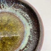 Ceramic studio pottery bowl shell element by gerhard liebenthron, germany, 1970s