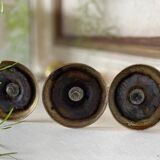 3 brass candle holders 1970