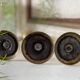 3 brass candle holders 1970