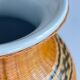 VINTAGE Woven Bamboo and Fine Porcelain VASE