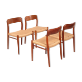 Set of four chairs, Niels Otto Moller, model 75