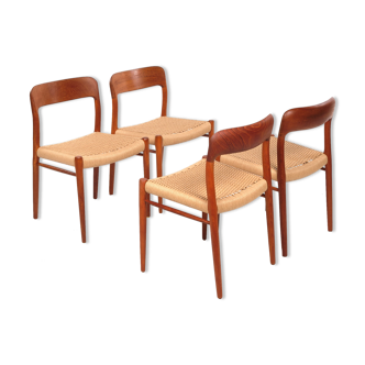 Set of four chairs, Niels Otto Moller, model 75