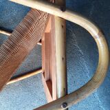 Table basse en rotin ancienne vintage XXeme