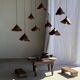 Small suspension in organic teak hat D30 H20