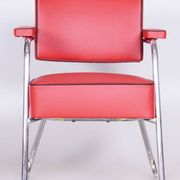 German Bauhaus Armchair in Leather attributed to G. Rohde for Mauser, 1930s