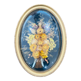 Vintage oval dried flower frame