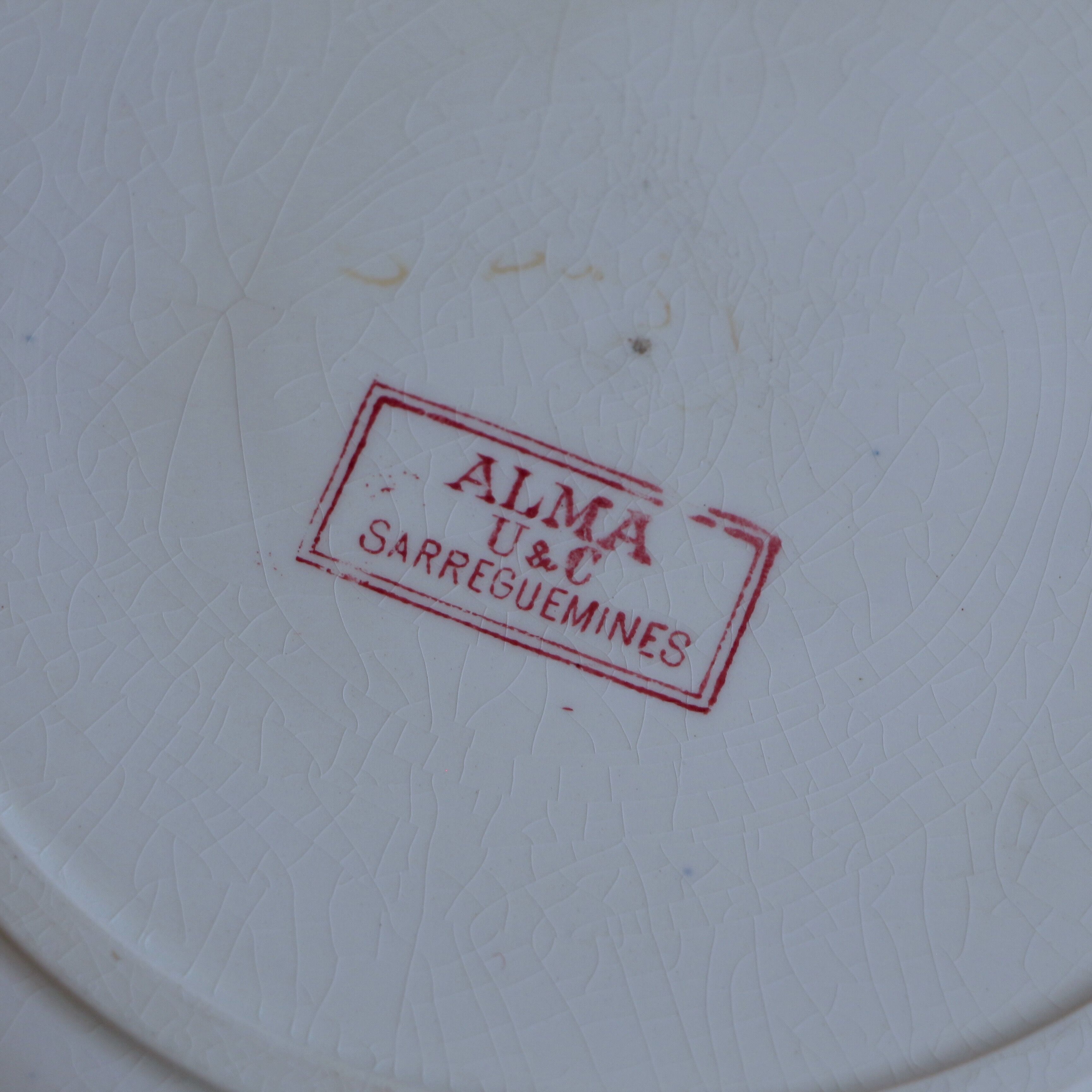 Large plate Alma Sarreguemines