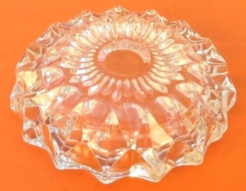 Cendrier verre transparent et ciselé années 1970