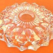 Cendrier verre transparent et ciselé années 1970