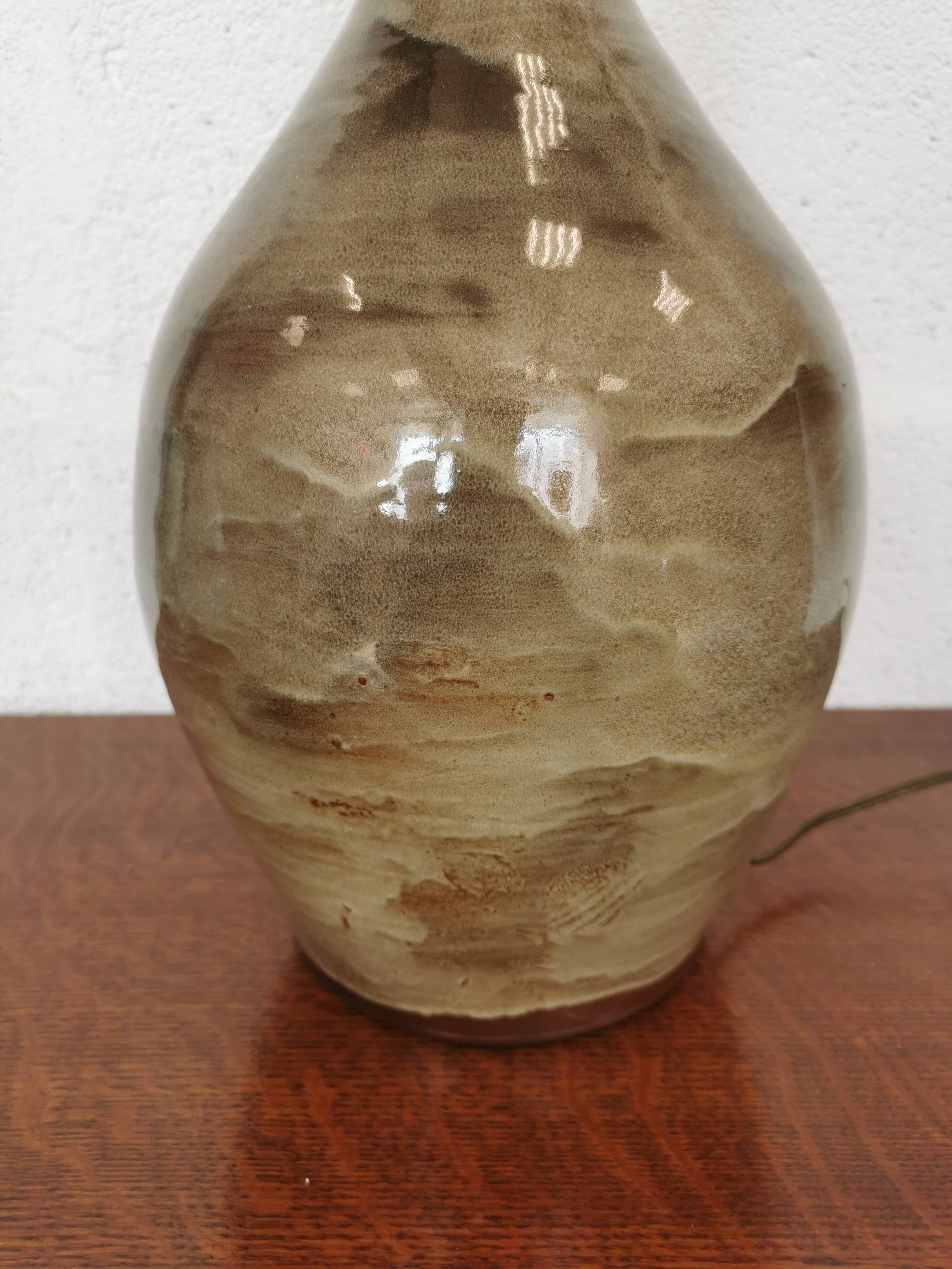 Enamelled stoneware lamp base