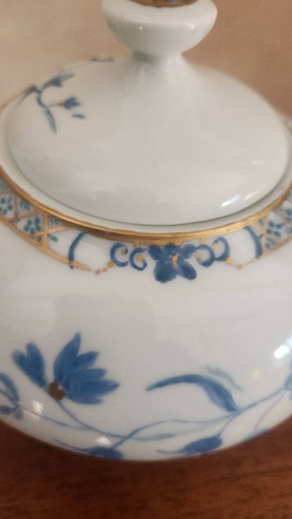 Théière Vintage Haviland Limoges – Modèle Nankin – Bleu & Or