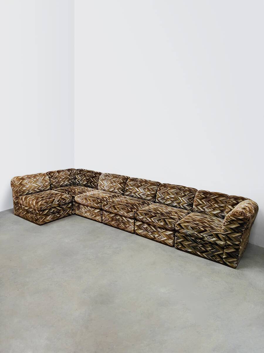 Vintage design modular sofa 'Geometric dessin'