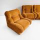 Set of 4 Modular Italian Lounge Chairs 1970s