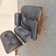 Vintage Lounge Chair in Black Leather by Charles Eames and Ray Eames for Herman Miller, 1960s