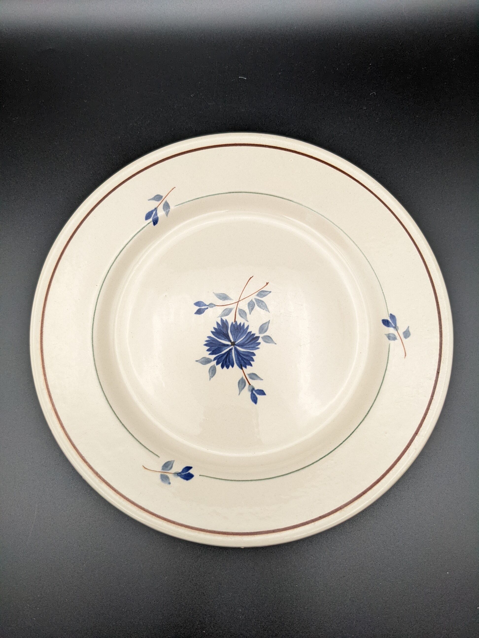 lot 6 flat plates Saint Amand model Prisca flowers