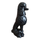 Caniche noir en céramique circa 1980