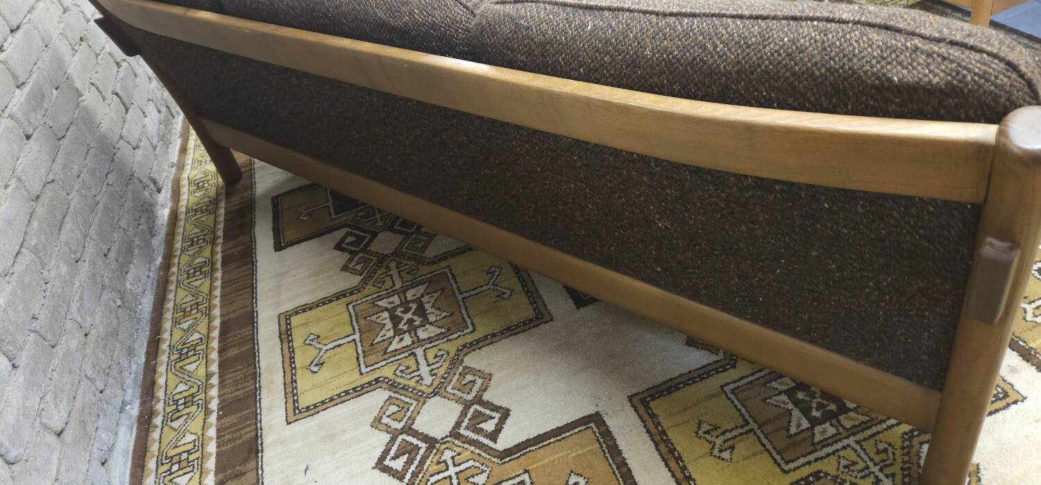 3-seater sofa in terry wool from the 1970s