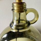 Vintage glass and metal lamp base
