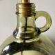 Vintage glass and metal lamp base