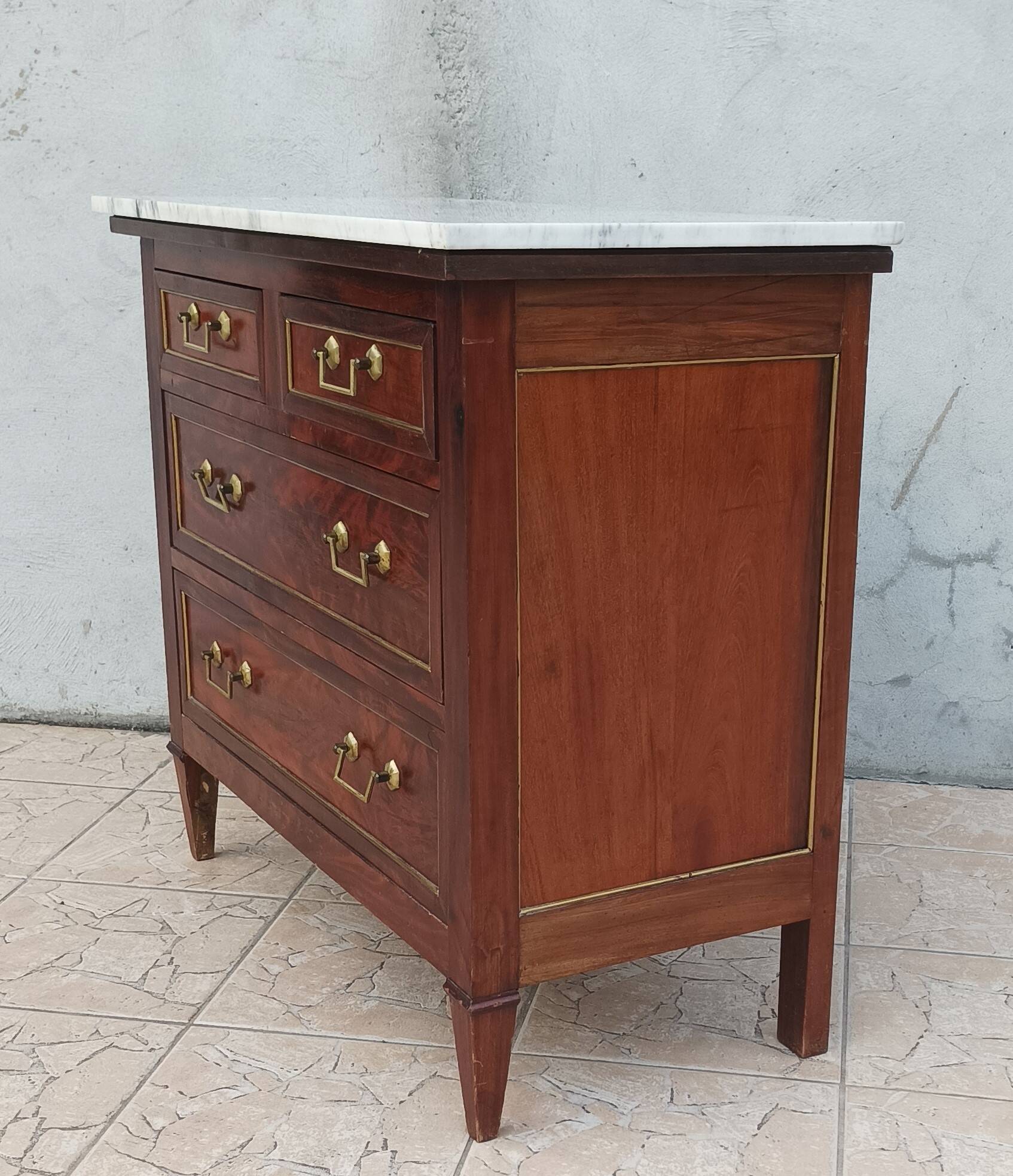 Louis XVI style mahogany chest of drawers