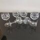 6 vintage “Henri Julien” white wine balloon glasses decorated with bunches of grapes LUMINARC