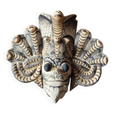 Masque balinais ancien en bois sculpté – Naga protecteur – Sculpture a