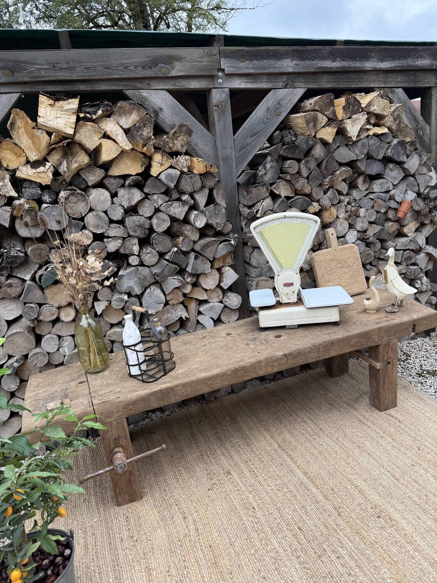 low carpenter's bench / TV stand bench