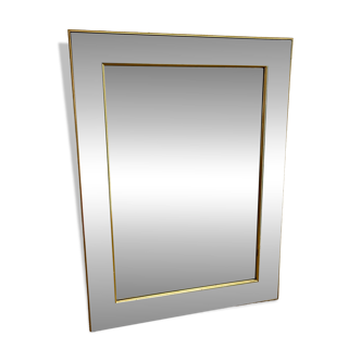 Glamorous wall mirror with faceted frame by Deknudt, Belgium, 1980s (Model 2024.311)