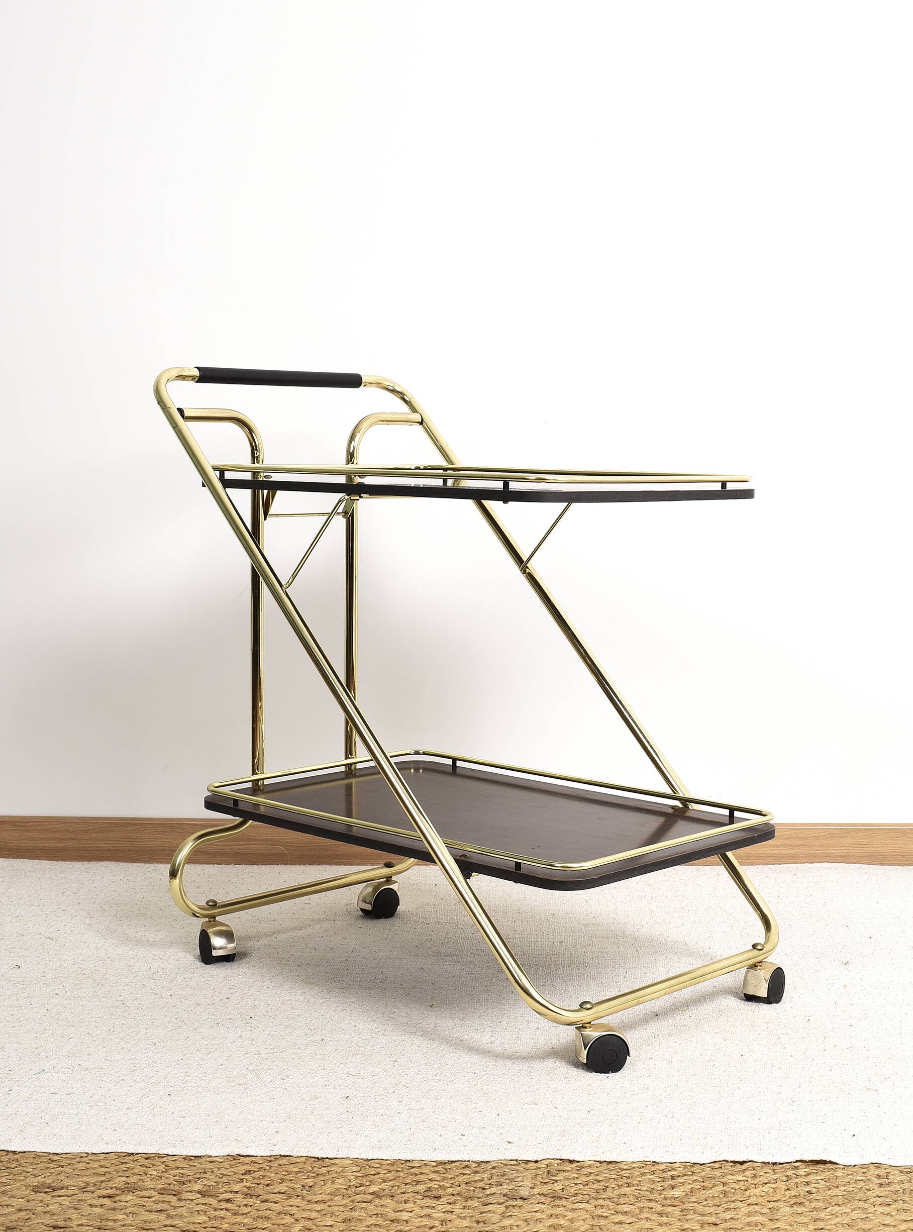 Trolley, bar service, folding table, in formica