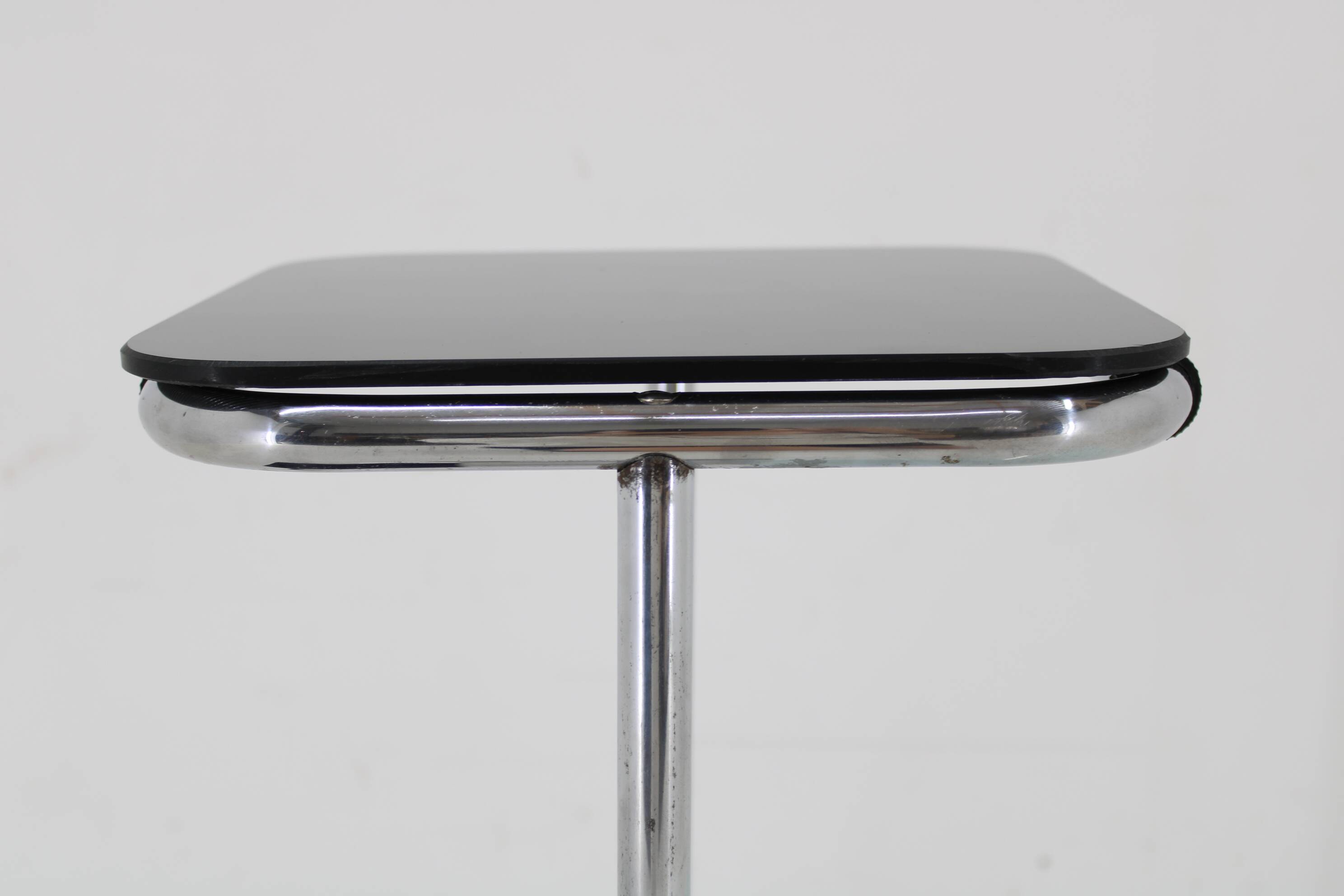 1930s Bauhaus Flower Stand with Glass, Czechoslovakia
