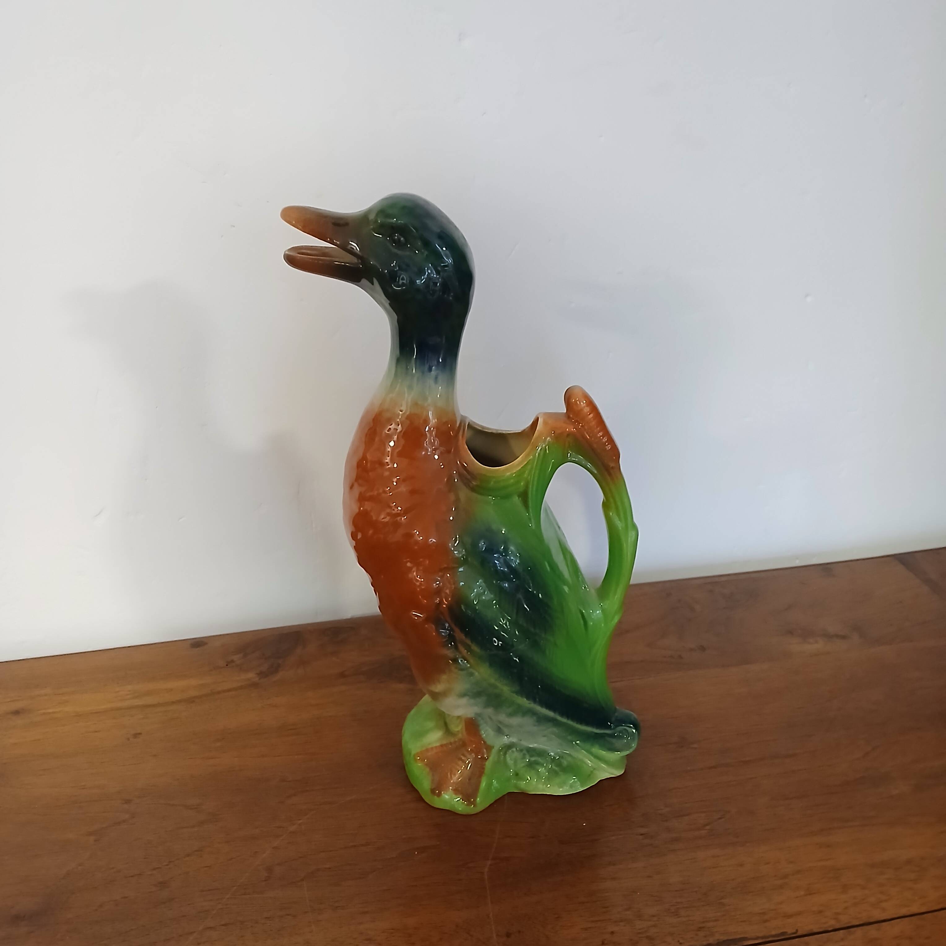 pichet canard en barbotine