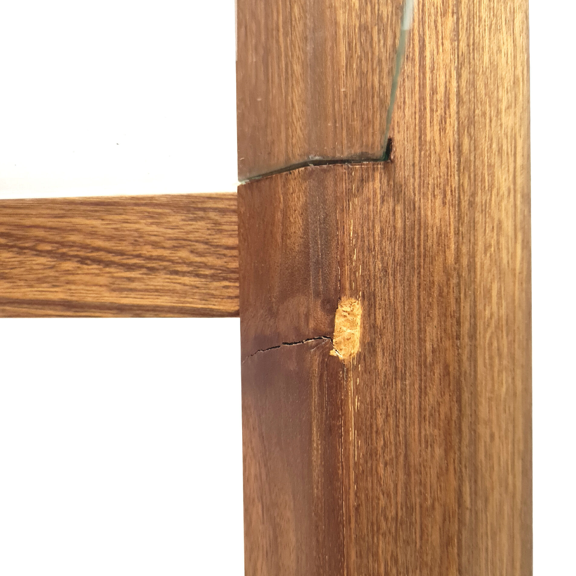 Custom made solid wood and glass hifi rack, 1970s