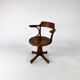 Chaise de Bureau en Chêne Courbé par Thonet, 1950s