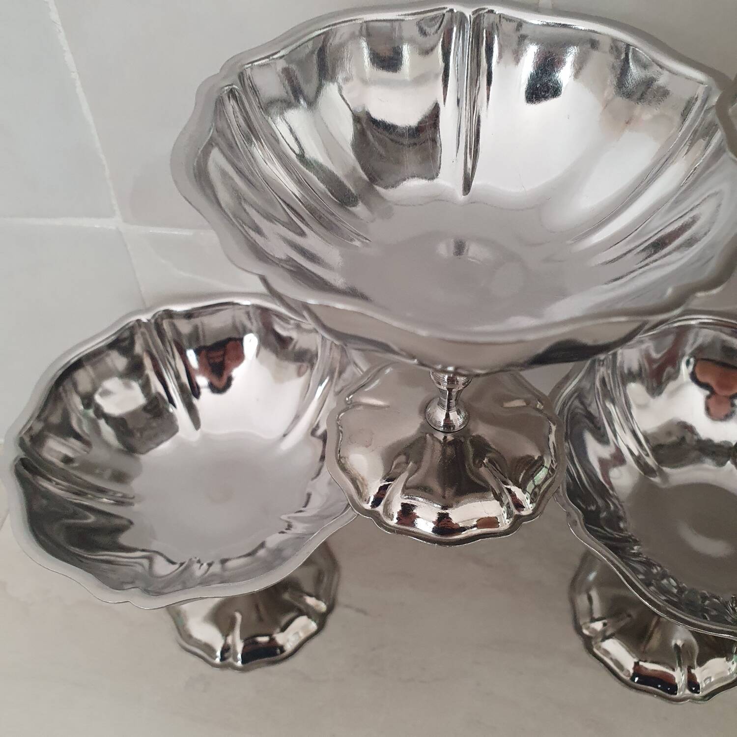 6 Coupes à dessert en inox