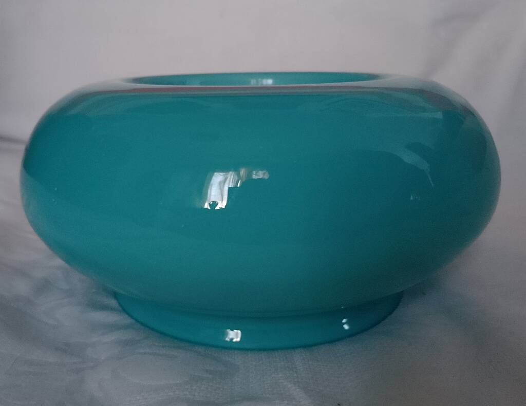 Art Deco Ceiling Lamp Turquoise Opaline Glass