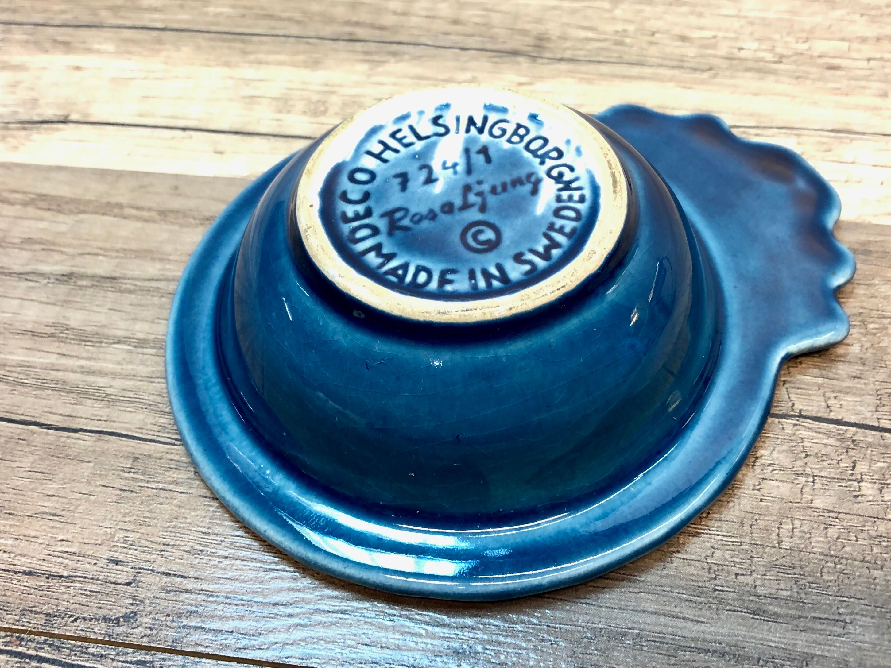 Trinket bowl Rosa Ljung for Helsingborg Sweden vintage ceramics 60