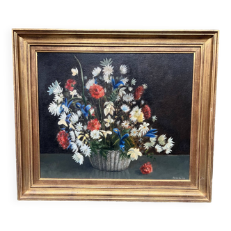 Rudi de Vos. Nature morte aux fleurs.