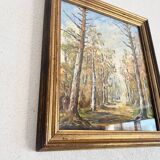 Oil on canvas, glazed wooden frame