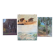 Paintings set of 4 drawings by Ed. Pannetier (1884-1965) Provence Côte d'Azur