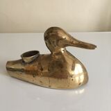 Brass candle in duck design