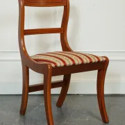 Vintage Yew Wood Dining Chairs, Set of 8
