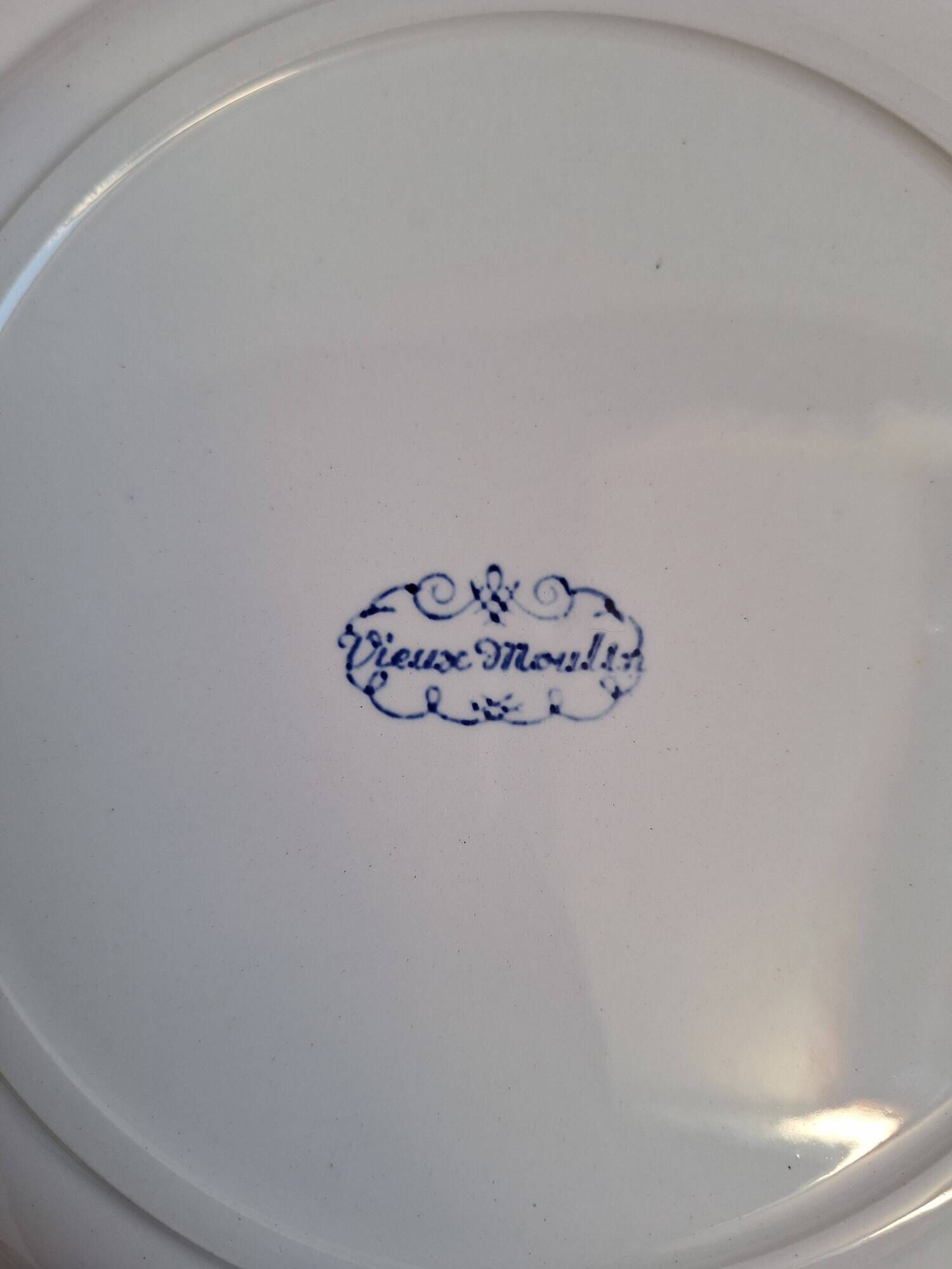 Assiettes plates artisanal, peinte à la main