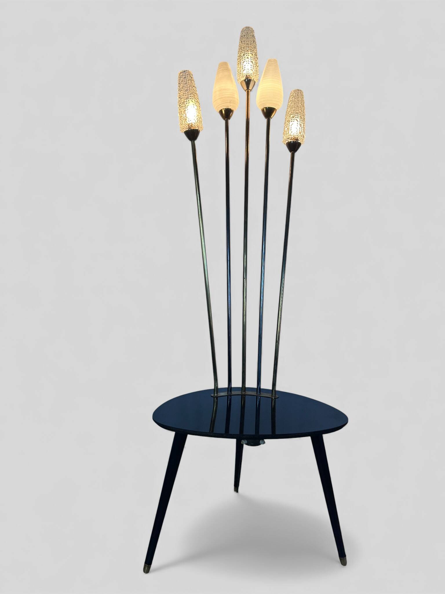 Vintage tripod 5-light floor lamp/reading lamp, 1960s