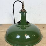 Industrial Green Enamel Factory Pendant Lamp from Coolicon, 1950s